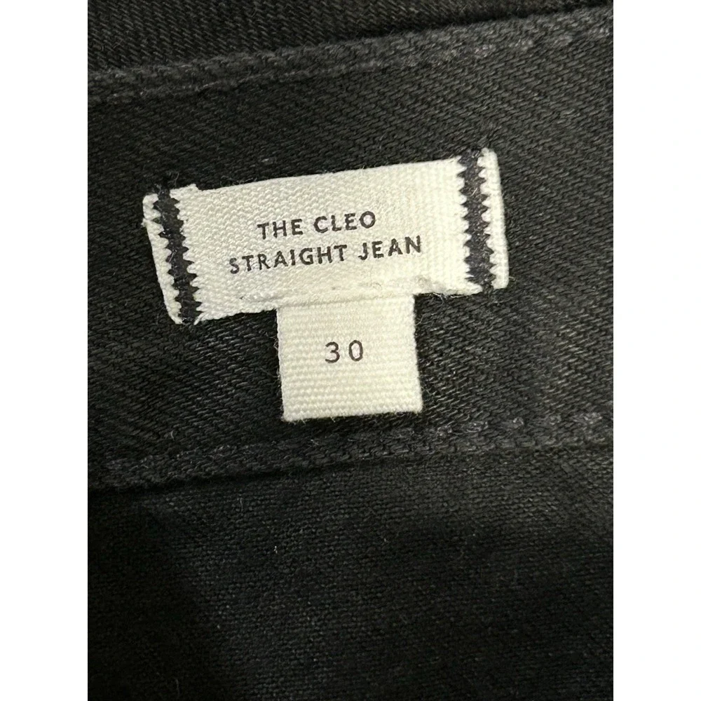 Madewell The Cleo Straight Jean Black High Rise Patch Pocket Jeans 30 NWOT $148 - Picture 11 of 12